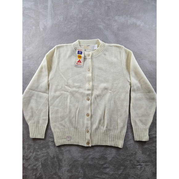 Vintage Monsanto Bi-Loft Cardigan Sweater Womens M Acrylic Knit Button Front